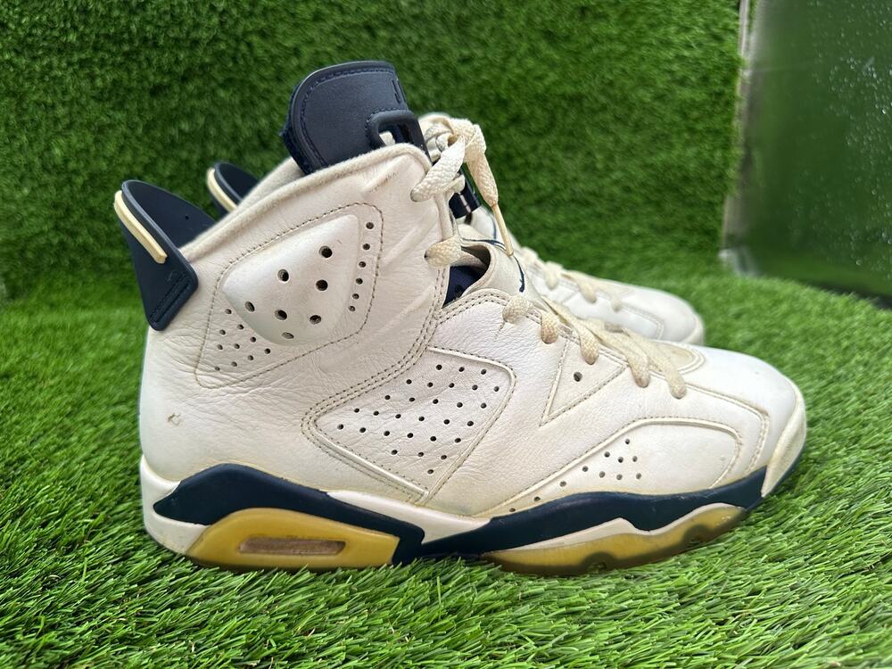 Air Jordan 6 Retro CT8529-141 Athletic Sneaker Mens 9.5 White Leather Basketball